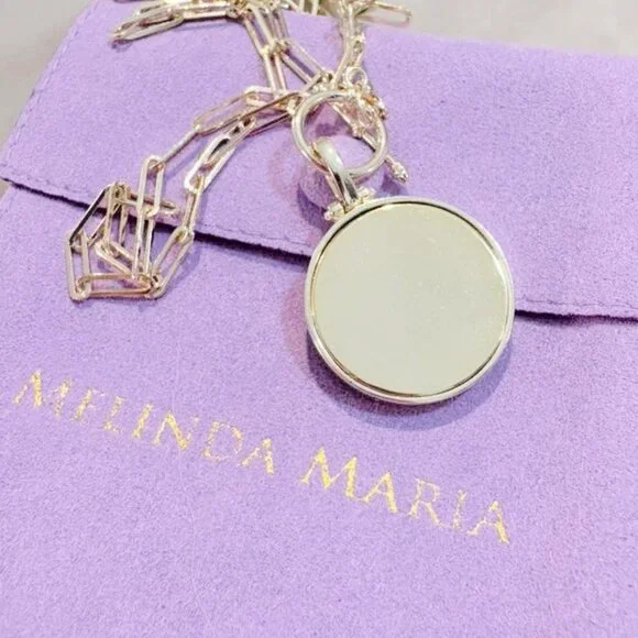 Melinda Maria The Engravable Fearless Medallion necklace Limited Edition - Picture 3 of 4